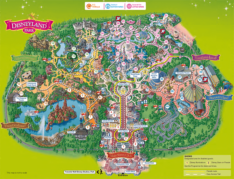 Disneyland Park Map